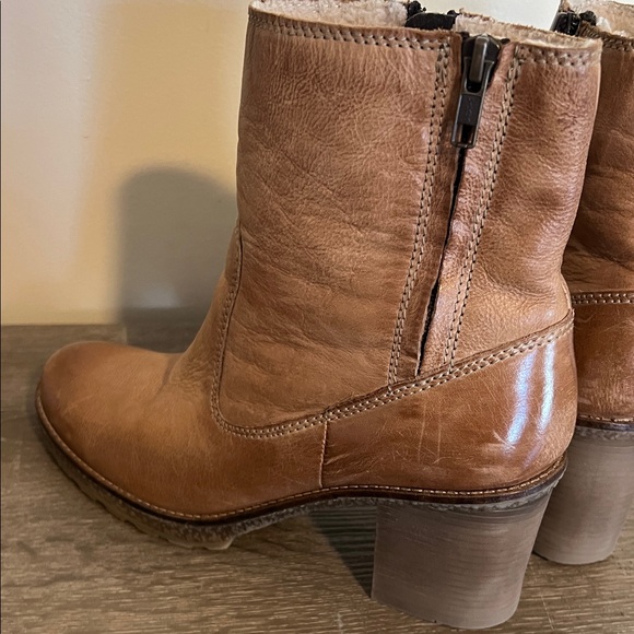 Hush Puppies Brown Leather Heeled Boots - Picture 4 of 12